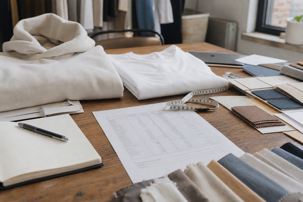 Budget planning for clothing brand manufacturing and sampling