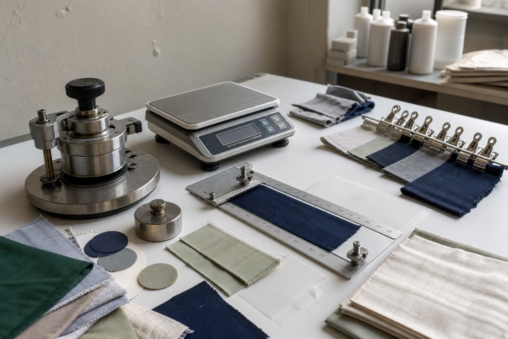 Fabric quality testing for shrinkage and GSM before bulk production