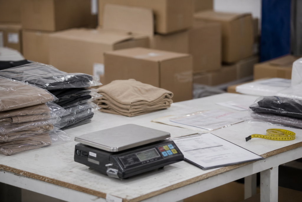 Export-ready packaging and documentation for global clothing brand shipments