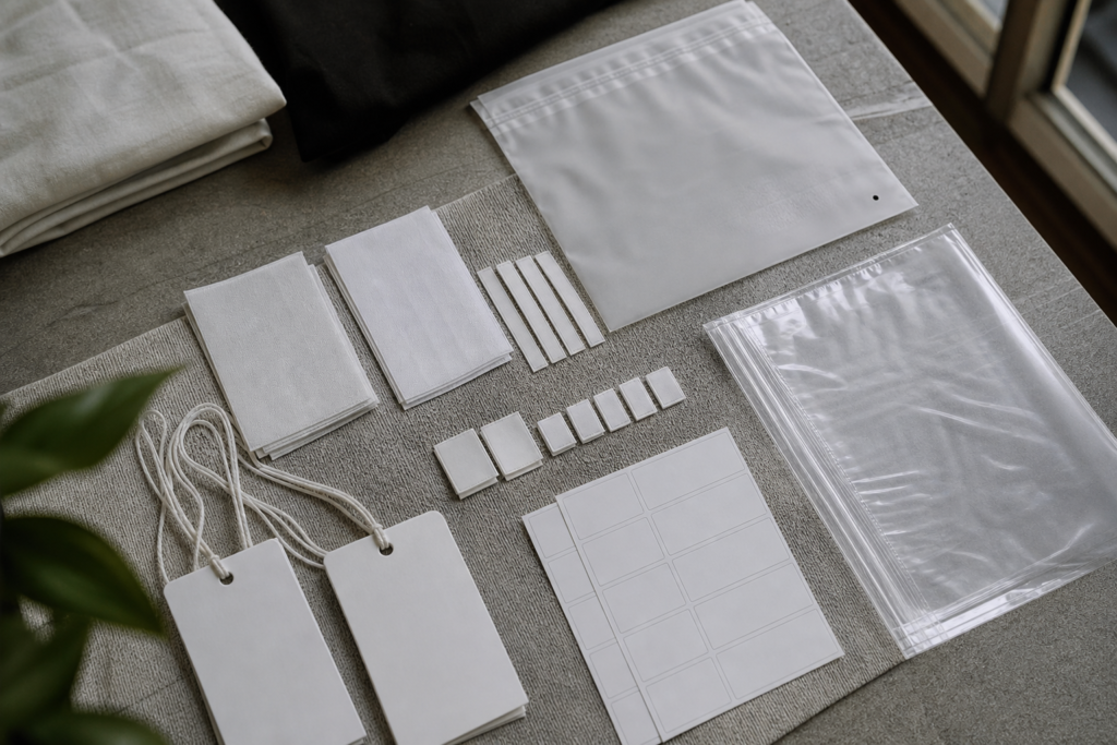 Private label clothing labels, hang tags and packaging options for apparel brands